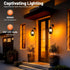 YUASDUU E27 Rustic Wall Sconces Lantern Light, Outdoor Wall Sconce with Base and Glass Shade Vintage Wall Light Fixture