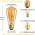 Sevici Bulbs 110V 60W 6 Pack, ST64 Bulb 280LM 2200K Dimmable E26/E27 Bulbs Bulbs Antique Edison Light Decorative