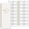 Undated Salon Appointment Book - Daily & Hourly Schedule, 15 Minute Intervals, 4.5'' x 11.5'', 200 Pages, Hardcover SPA