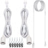 JACKYLED Extension Hanging Lantern Cord Cable 2-Pack 15Ft UL 360W with E26