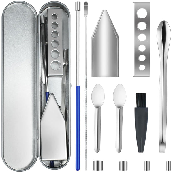 Artcome 12 PCS Capsule Filling Tool Kit for Pill Filler - Ideal Tools for Medication and Supplements