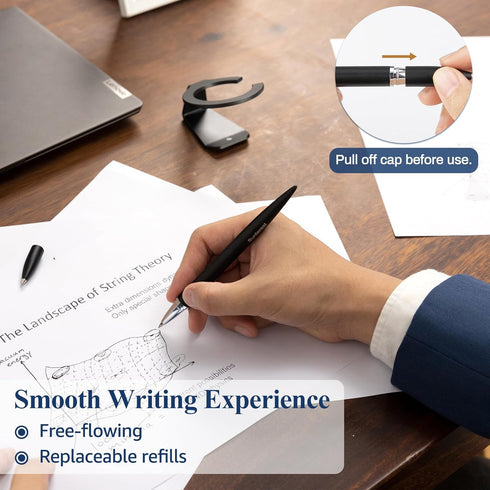 SUNTEREST Magnetic Levitation Gel Ink Pen, Metal Luxury Gifts for Men & Women, Futuristic Floating Fidget Pen, Cool