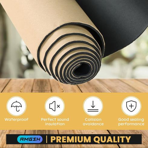 Sponge Neoprene with Adhesive Foam Rubber Sheet - 1/8" Thick, 12" Wide X 48" Long for DIY Gasket Sealing
