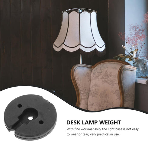 STOBAZA Desk Lamp Floor Lamp Base, Counterweight Table Lamps Part Round Lamp Chassis Iron Lightweight Bracket
