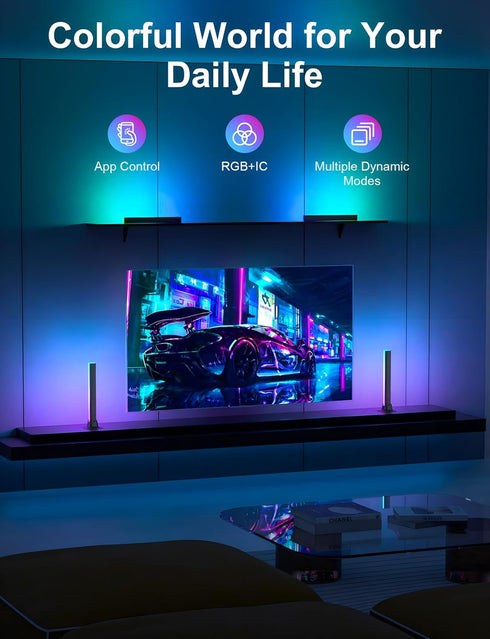 RGB Light Bar, LED Light Bar, APP Control USB Powered, Color Changing TV Backlight Music Sync Ambient Lighting for Room