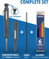 STONE REEF Set 7 Carpenter Pencil with Sharpener & Refills Deep Hole Marker Mechanical Pencil for Wood, Metal & Plastic