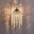 Elegant Plug-In Mini Chandelier - Golden Crystal Pendant Light