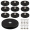 ULIBERMAGNET 10Pack Anti-Scratch Neodymium Magnet with Rubber Coated and M4 Female Thread,Super