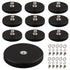 ULIBERMAGNET 10Pack Anti-Scratch Neodymium Magnet with Rubber Coated and M4 Female Thread,Super