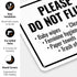 Sigo Signs 10x7 Inches, .040 Please Do Not Flush Baby Wipes Cleaning Wipes Sign, Rust Free Aluminum, Fade Resistant
