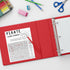 SIMPLY 0.5-Inch 100 Staples Economy Round Ring Non-View Binder, Holds Up to Sheets, Red, Lightweight Binder for Office