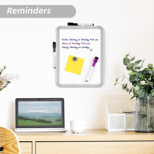 Small Dry Erase Whiteboard, 8.5 x 11 Inches for Kids, Students, Fridge, Locker, Mini Dry Erase Board