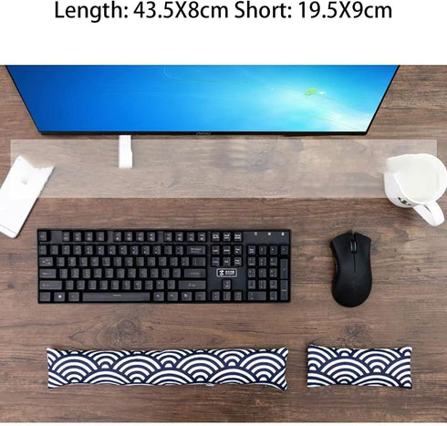 Ergonomic Wrist Rest Bean Bag for Computer Mouse, Memory Foam Support Pillow for Pain Relief of Tendinitis, Carpal