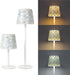 AELS Mosaic Rechargeable Lamps Cordless White Lamps Set of 2, 5200mAh Handmade