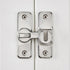 INIRET 90/180 Silvery Enhanced Security Flip Latch Lock - Heavy-Duty Degree Sliding and Swing Door Latch for Barns