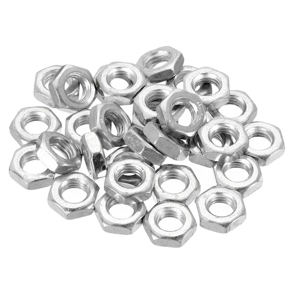 PATIKIL M7 x 1.0 Steel Hex Nuts, 30 Pack Metric Thread Zinc Plated Hardware Nuts for Fasteners