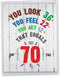NobleWorks 70th Birthday Greeting Card - Jumbo (8.5 x 11 Inch) Fun Card for Milestone Birthdays
