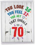 NobleWorks 70th Birthday Greeting Card - Jumbo (8.5 x 11 Inch) Fun Card for Milestone Birthdays