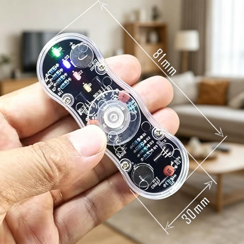2 ISolderStore Leaves LED Rotating Gyroscope DIY Kit Soldering Project Electronics Kit Soldering Practice Kit Suitable