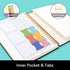 Large Graph Notebook Journal, A5 Medium, Spiral Bound Leather Hardcover Graph Notebook with Tabs and Pen.