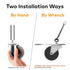 DELIVeR 2 Inch Swivel Caster Wheels, Set of 4, 80 Lbs Per Caster, Replacement Rubber Caster Wheels