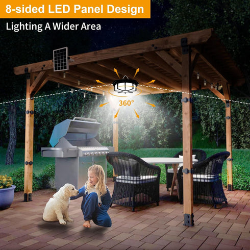 288LED 5 Solar Shed Light Indoor Outdoor, Aqonsie Solar Powered Motion Sensor Pendant Light Daytime Available, Solar