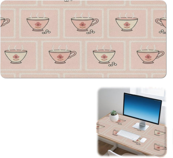 Generic Cute Cups Desk Mat Multifunctional Table Protector Pad, Waterproof Dual Sided Desk
