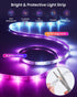 9.84ft 32-43 Inch 44 LED Lights for TV, RGB+IC TV Lights Backlight Strip Behind, with Scene Modes, Bluetooth APP