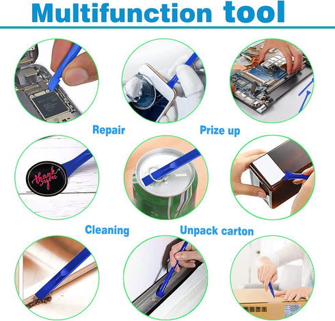 12 Pieces Carbon Fiber Plastic Scraper, Multi-Purpose Non-Scratch Pen-Shaped Cleaning Tool for Small Spaces