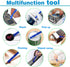 12 Pieces Carbon Fiber Plastic Scraper, Multi-Purpose Non-Scratch Pen-Shaped Cleaning Tool for Small Spaces
