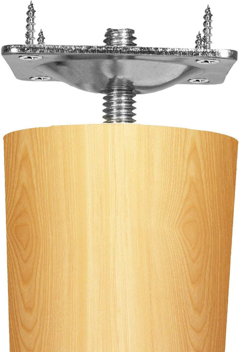 4PCS Leg Mounting Plates with Screws for Sofa, Couches, Tables, Furniture Legs Brackets Hardware Attachment