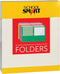 School Smart Smooth 2-Pocket Folder with Fasteners, Assorted Colors, Pack of 25