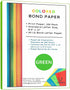 8.5" 11", 20lbs, 100 Colored Bond Paper Bundle x Pages, Green