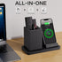 Multi-Functional Pen Holder for Desk,Black Vegan Leather Desk Organizers with Remote Control Holder,Pencil Holder