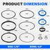 Hydraulic Log Splitter Cylinder Rebuild Seal Kit for 4.5" Bore x 1.75" Rod Cylinder