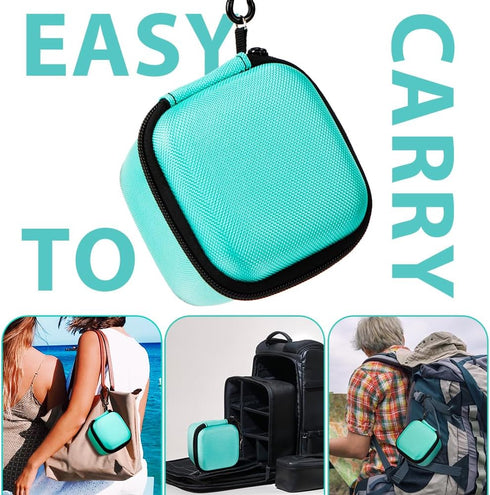 Phomemo P12 Case | Storage Bag for P12 & P12 Pro Label Maker with Mesh Pocket for Label Tapes (Green)