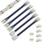 PAUTIX 10mm Connectors for COB RGB LED Strip Lights, 4 Pin, 4pcs Transparent Gapless and 3pcs Dual Ends