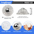 4 Pack 1 Inch 41LBS YY023-4TM Clear Small Self Adhesive Caster Wheels for Furniture Kitchen Appliance Low Profile