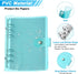 PATIKIL A6 Clear Binder Cover, Soft PVC Bling Loose Leaf Protector with Snap Button Closure, Blue