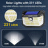 231 300 3 IP65 Garage(4 Pack) TECKNET LED Solar Motion Lights Outdoor, Angle & Lighting Modes, PIR Motion Sensor