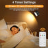 Remote,3 Dimmable 360 Reading,Bedroom,Closet,2 Pack LED Wall Mounted Lights,Rechargeable Battery Operated Wall Sconce