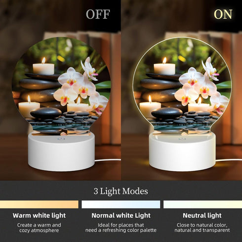 AQRJKHD LED Night Lights for Bedroom, Portable Table Bedside Lamp, Adjustable Warmer Night Lamp, Relaxation