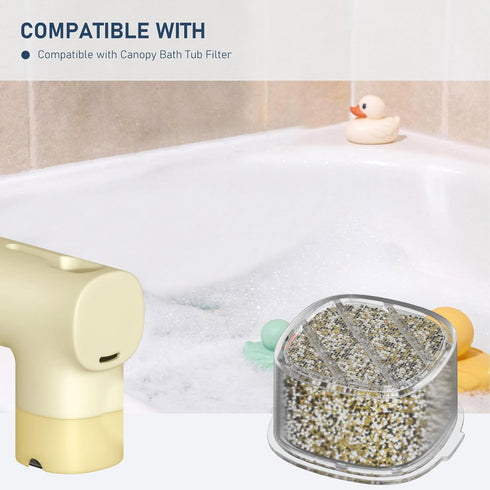 Varycony 2 Pack Baby Bath Tub Filter Device Cartridge Compatible with All Canopy Bath Tub Showerheads, Water Softener