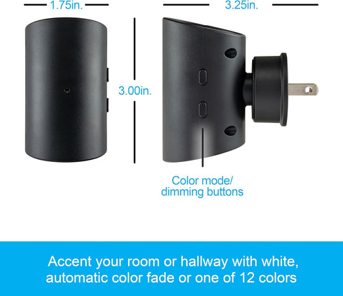 Dimmable 1-Pack, 82573 GE Directional Plug in Wall Sconce Night Light, Adjustable Swivel Accent Lighting with Dusk