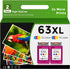 Remanufactured HP 63XL Ink Cartridge Replacement (Tricolor 2-Pack) for 3830 4650 4652 4655 5200 5252 5255 5258 4520