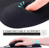 JIKIOU 2 Pack Mouse Pad, Ergonomic Mouse Pads with Comfortable Gel Wrist Rest Support and Smooth Cloth, Non-Slip PU