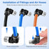 12 Pcs Push to Connect Fittings 5/16 Inch Tube OD x 1/4 Inch NPT Thread Pneumatic Male Straight and Elbow Quick Connect