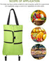 wekunro 2 1 in Foldable Shopping Cart - Portable Trolley Bags for Shopping Cart, Grocery Cart on Wheels Foldable
