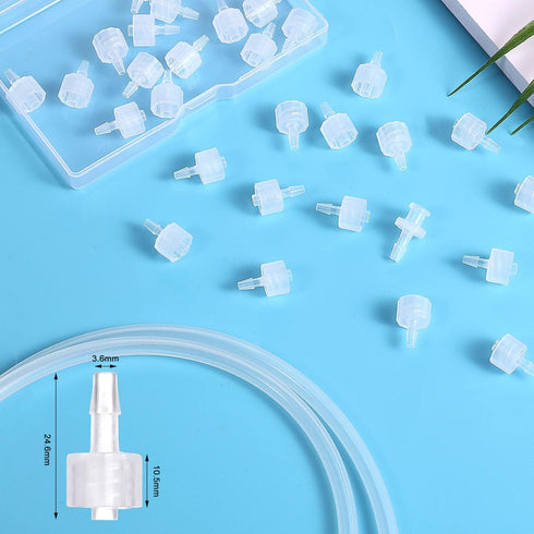 30pcs Syringe Adapter, Male Luer Lock 3/16 Inch Luer Lock Connector Kit to Syringe Coupler Adapter Luer Adapter