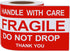 Hybsk 100 Per Roll Do Not Drop Thank You Fragile Stickers Adhesive Label (3x5 inch)